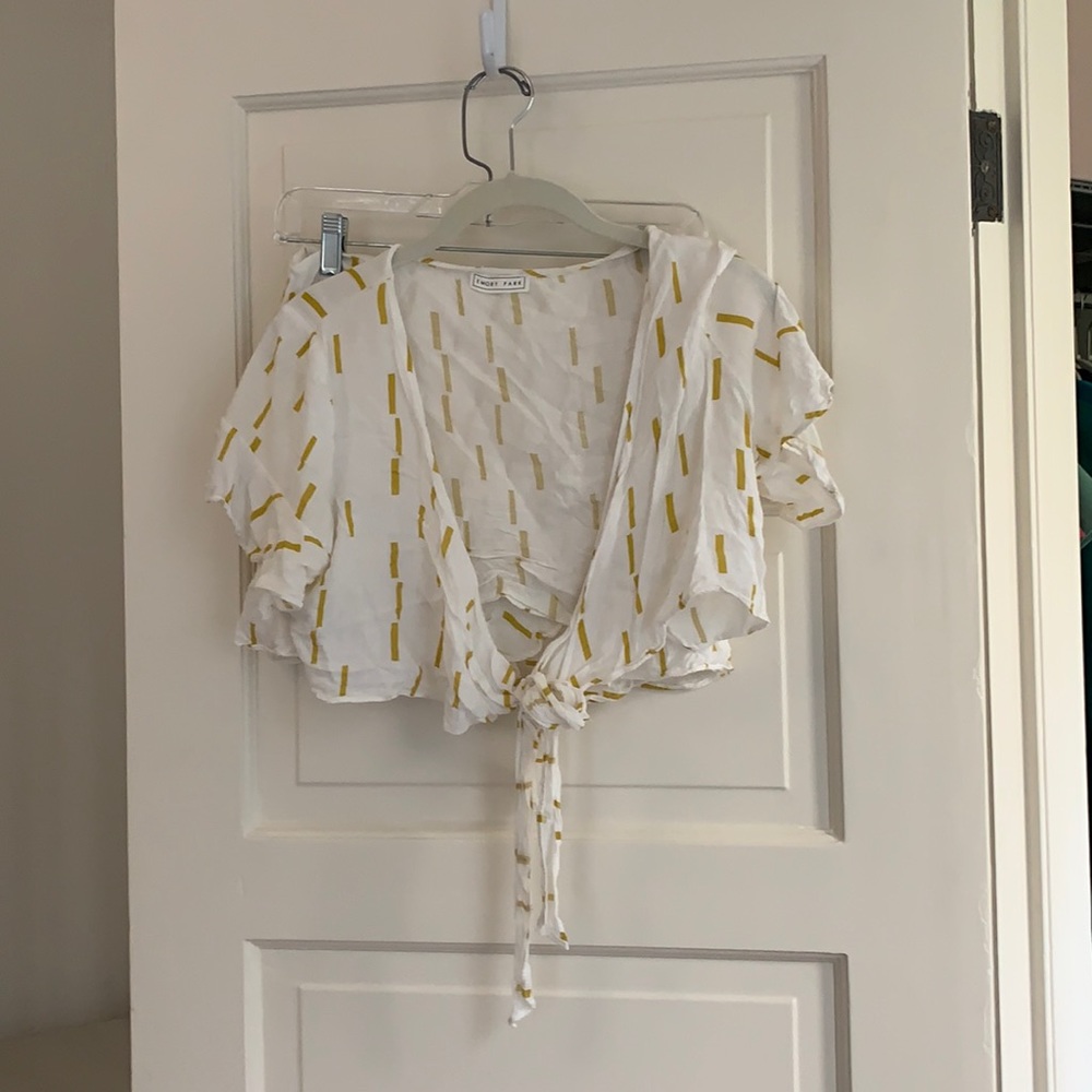 Wrap top and mini skirt set XS
